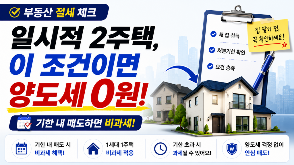 집이 2채인데 양도세 0원? 비과세특례 활용 슬기로운 주택 갈아타기 전략 제품 이미지