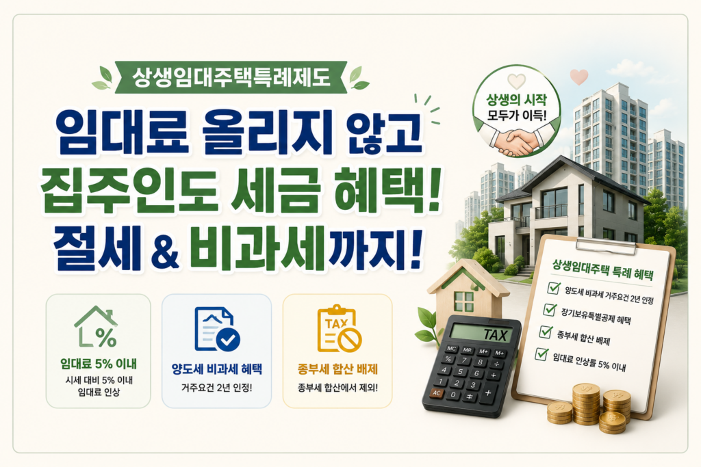 상생임대주택특례제도 – 실거주 2년 못 채웠어도 비과세? 제품 이미지