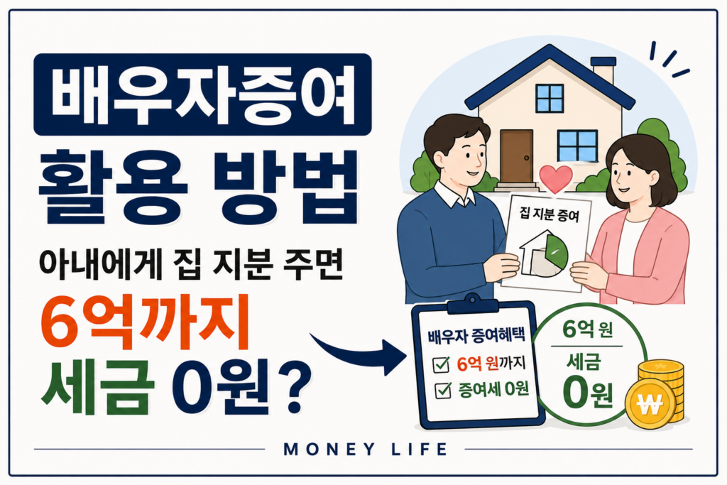 배우자증여 활용 방법 – 아내에게 집 지분 주면 6억까지 세금 0원? 제품 이미지