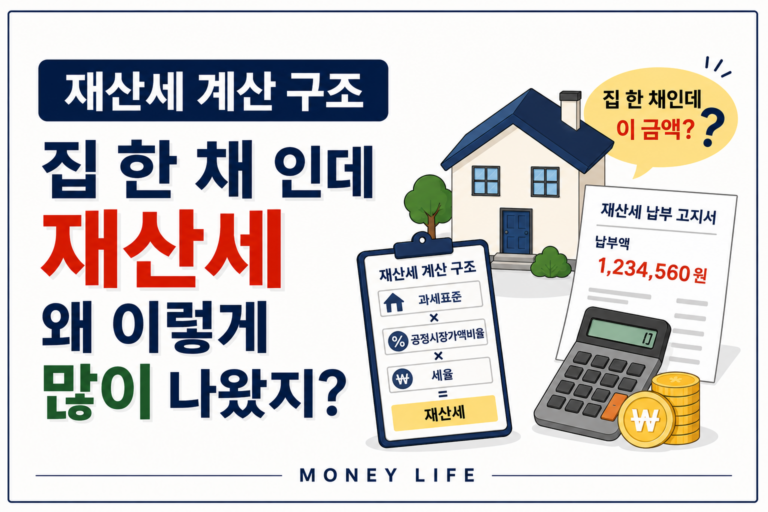 재산세 계산 구조 – 집 한 채 인데 재산세 왜 이렇게 많이 나왔지?