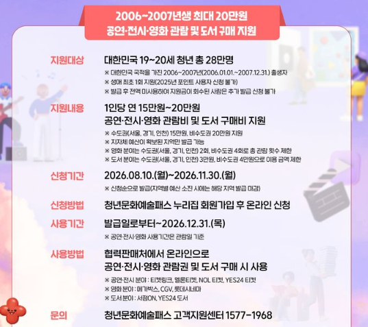 경기청년문화예술패스 - 2006-2007년생 최대 20만원 지원 2 image 39