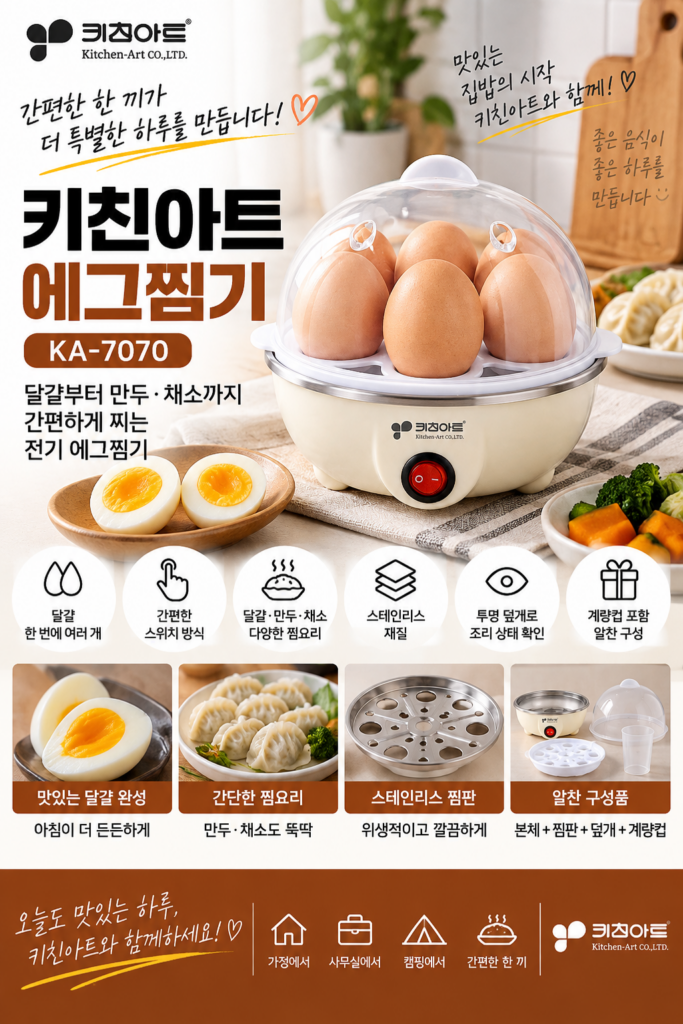 계란찜기 키친아트 에그찜기 계란찜기 KA-7070 제품 이미지