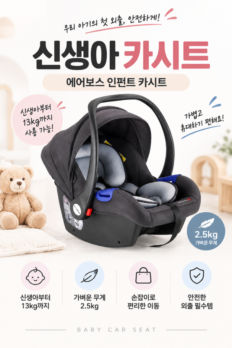 카시트 일체형 바구니 에어보스 신생아 다기능 인펜트